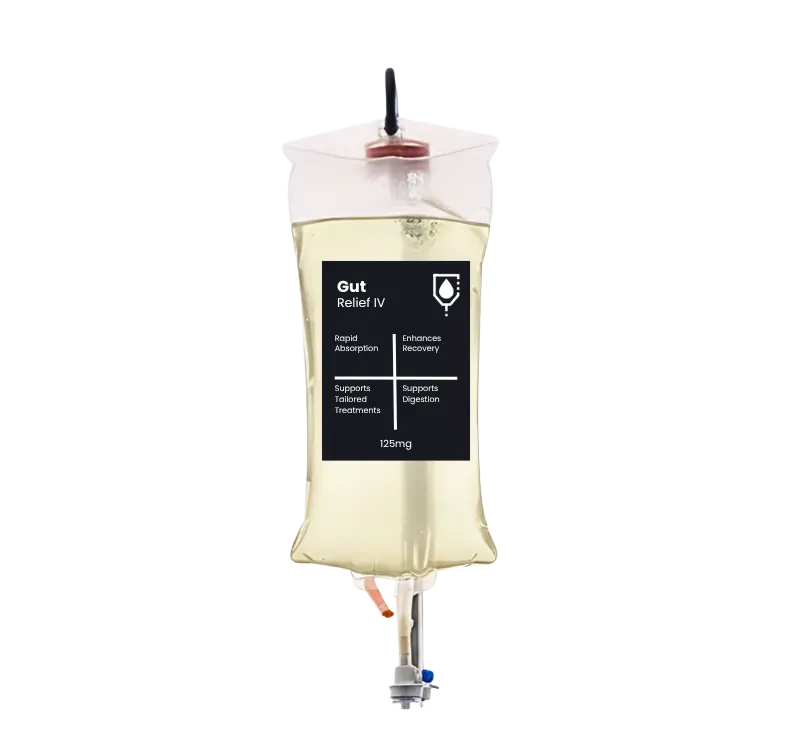 Gut Relief IV Treatment bag with vitamins and electrolytes